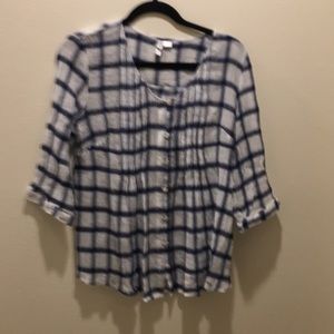 Ethyl top. Stretch twill. Worn once.